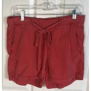 NWOT Sanctuary Terracotta Elastic Waist Shorts Tie Front Paperbag - Size Small